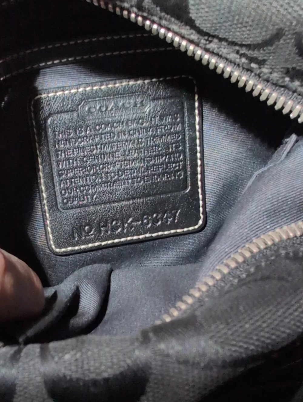 Y2K Coach Black Signature Hobo Jacquard Shoulder Bag C3k-6347